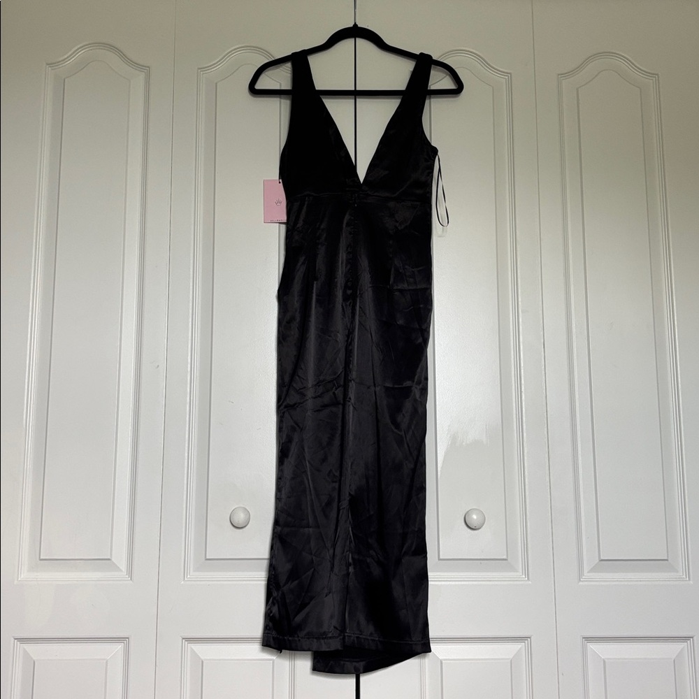 NWT Hello Molly Elegant Black Midi Evening Dress - Picture 6 of 14